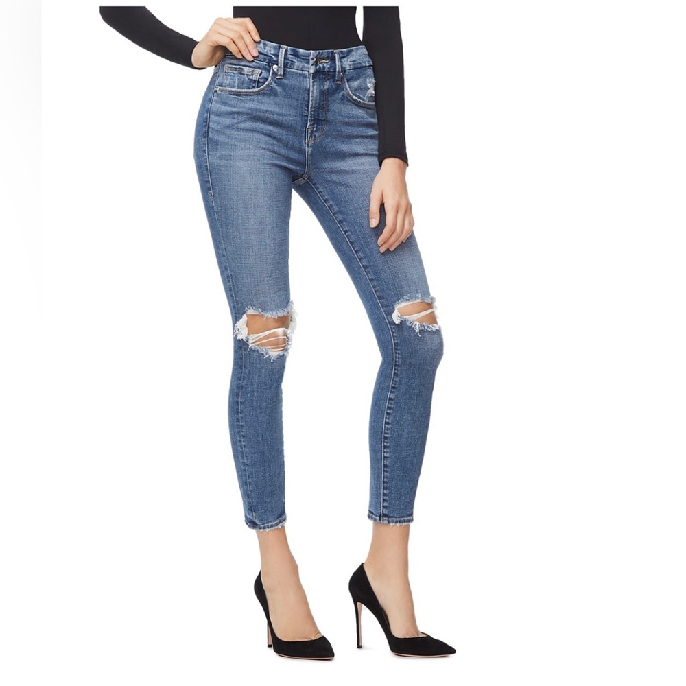 Good American Good Leg Crop Jeans size 28/6